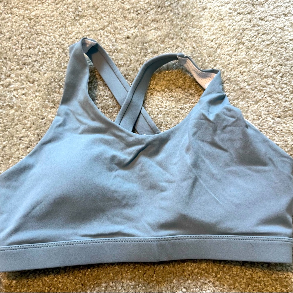 Blue Padded Sports Bra